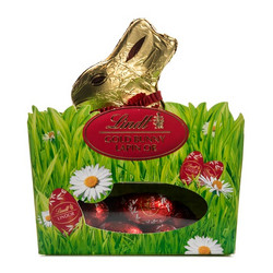 Продуктови Категории Шоколади Lindt Великденски комплект Шоколадово зайче и шоколадови яйца 150 гр.